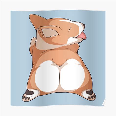 Cute Corgi Butt Poster For Sale By Memeyourlife Redbubble