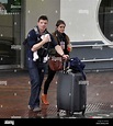 Brian O'Driscoll seen with his wife Amy Huberman and their baby ...