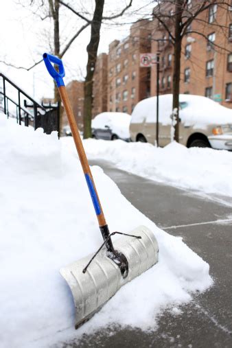 Snow Shoveled Sidewalk Stock Photo Download Image Now Snow Shovel