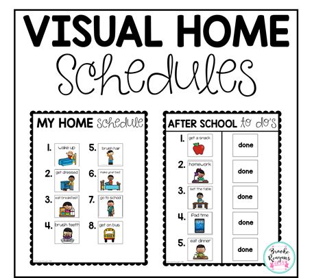 Visual Schedules For Home Routines And Schedules After School