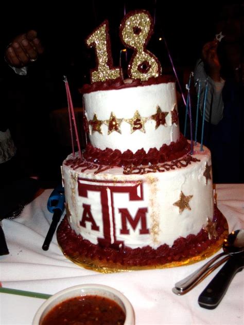 Cake ideas for a girl's 18th birthday. A prospective Aggie's 18th birthday cake! | Graduation cakes, 18th birthday cake, Cake