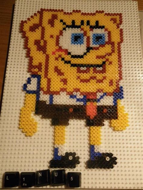 Spongebob Beadpants By Linusgale On Deviantart Perler Bead Art Hama