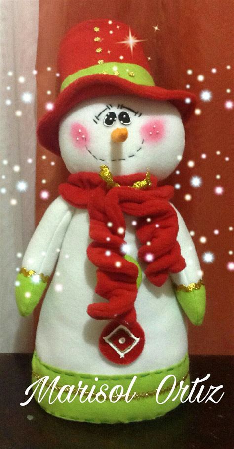Muñeco de nieve Manualidades navideñas Cosas de navidad Costura de