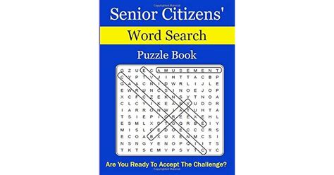 Senior Citizens Word Search Puzzle Book Big Word Search Books For