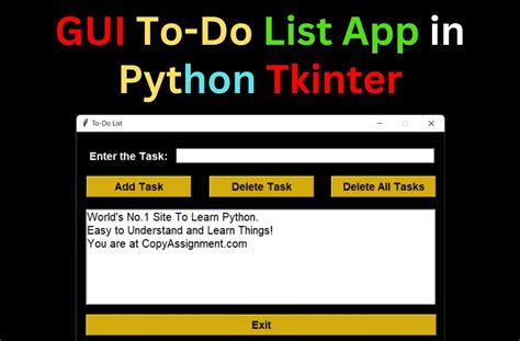 Gui To Do List App In Python Tkinter Copyassignment Sexiezpicz Web Porn