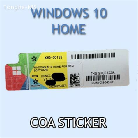Windows 10 Home Product Key Sticker Windows 10 Home Coa Sticker