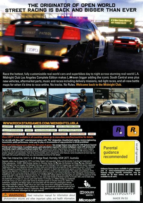 Midnight Club Los Angeles Complete Edition Images Launchbox Games