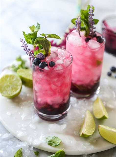 Blueberry Mojitos With Lavender Syrup My Best Recipe