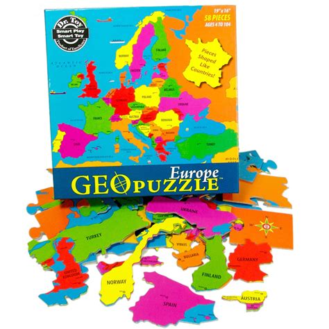 Each puzzle piece is a if dropped incorrectly one try counter point is added and the country may be moved again untill placed correctly. Learning Geography! Geo Toys GEO Puzzle Europe | Educatief ...