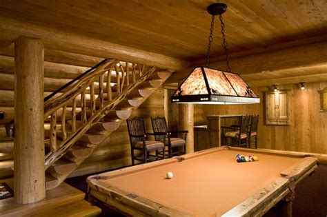 Game Room Rustic Basement Minneapolis By Bill Michels Architect