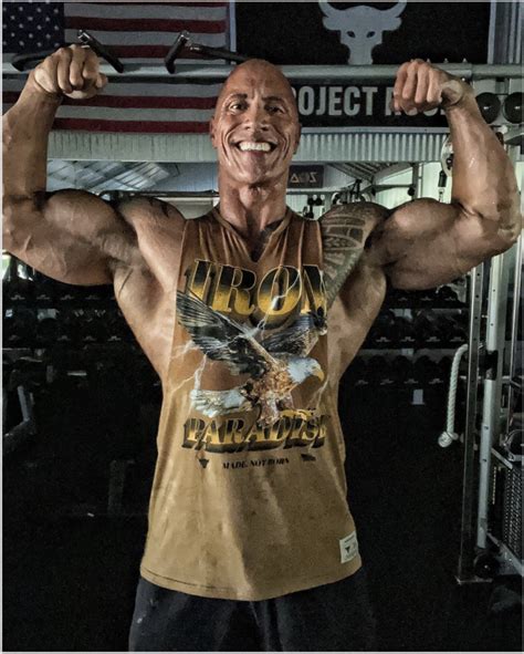 Dwayne The Rock Johnsons Biceps Are Absolutely Huge Right Now