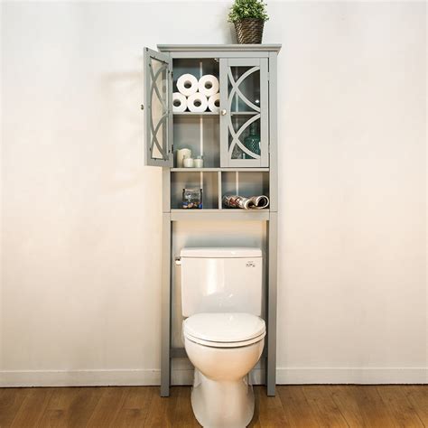 Glitzhome 6826h Bathroom Wooden Over The Toilet Storage Cabinet With