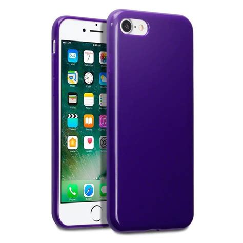Iphone 7 Caseiphone 8 Case Tpu Purple Soft Protective Cover Bumper