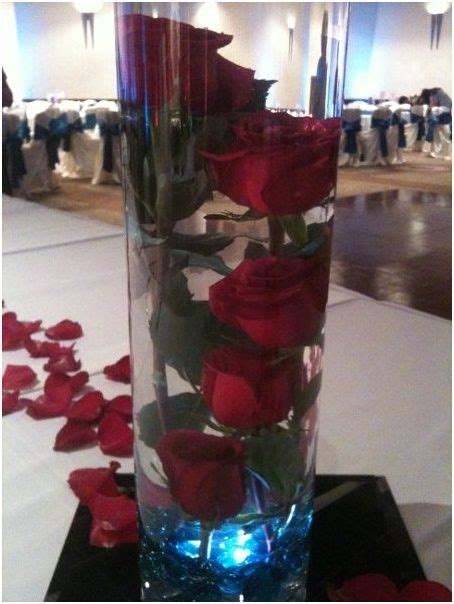 Red Submerged Centerpieces Roses Submerged In Water