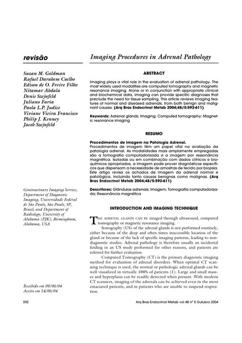 Pdf Imaging Procedures In Adrenal Pathology