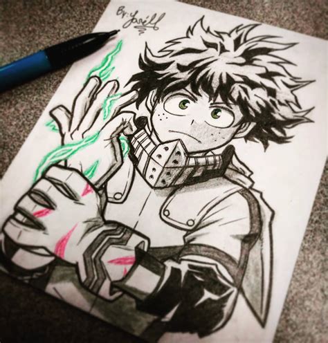 My Drawing Of Deku From My Hero Academia Hero Anime D