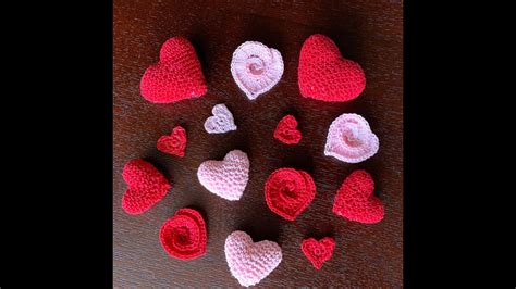 How To Crochet Valentine Hearts Youtube