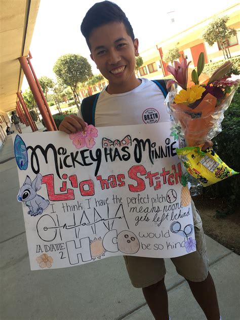 hoco proposal lilo and stitch cute homecoming proposals cute prom proposals hoco proposals
