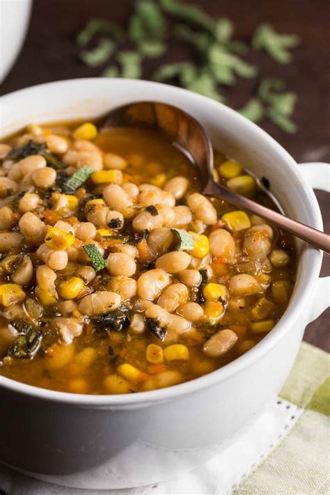 Slow Cooker Sage And White Bean Soup Veggie Chick