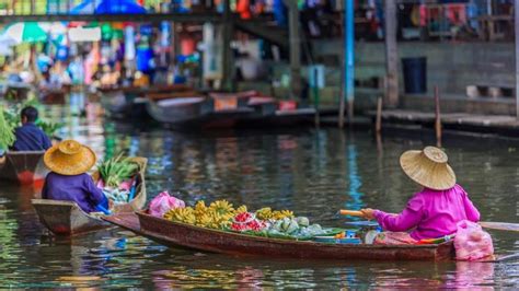 Thailand Damnoen Saduak Floating Market Bangkok Links