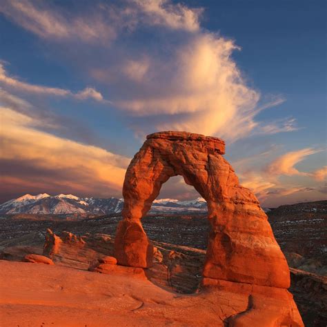 Delicate Arch At Sunset 36x36 D National Parks Arches National Park