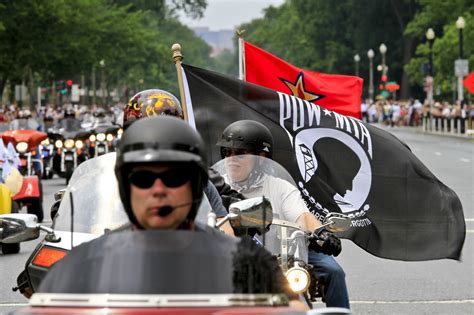 Veterans Participate In Rolling Thunder As They Ride Along Constitution