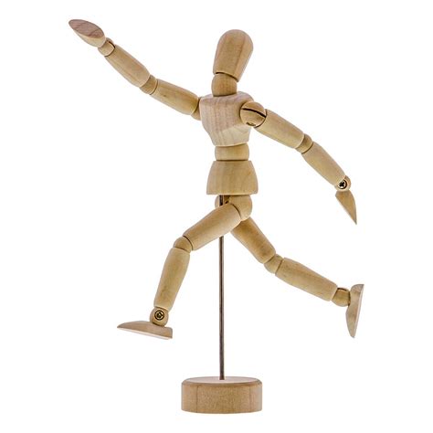 Wood Artist Drawing Manikin Articulated Mannequin With Base And