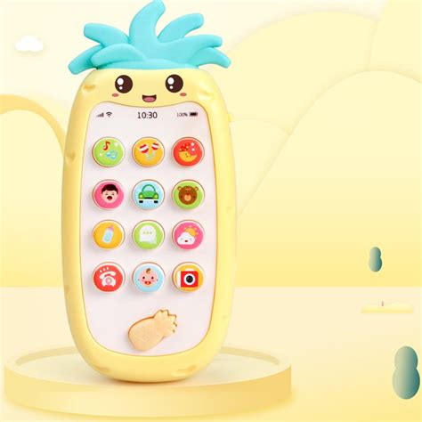 Mobile Phone Toy With Light Music And Sounds Silicone Teether Baby