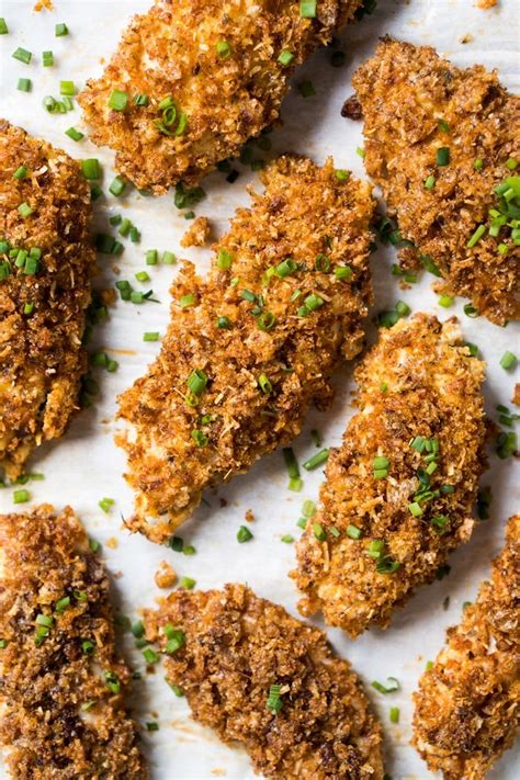 One food that is loved by both kids and adults are chicken tenders. Baked Keto Chicken Tenders | Keto fried chicken, Fried ...