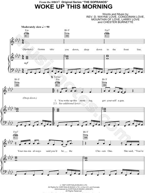 A3 Woke Up This Morning Sheet Music In Ab Major Download And Print