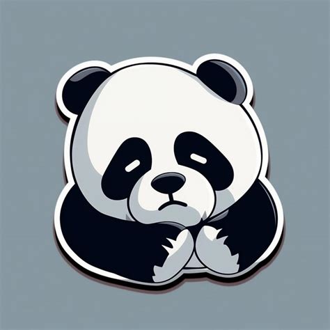 Premium Ai Image Bored Panda Sticker Graphics