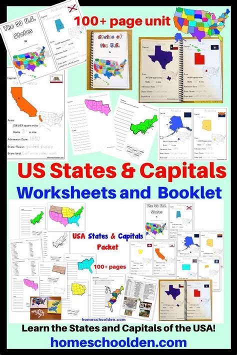 Learn The Us States And Capitals With This 100 Page Packet It Includes