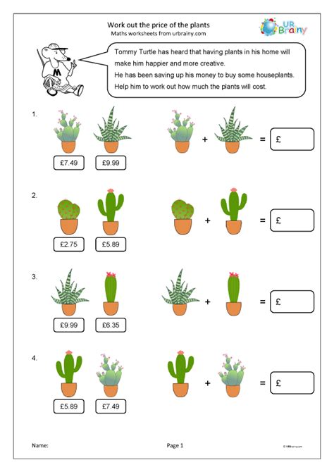 Work Out The Price Of The Plants Reasoningproblem Solving Maths