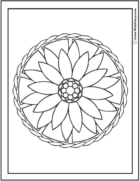 Simple Geometric Circle Coloring Pages