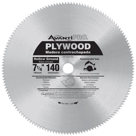 Avanti Pro 7 14 In X 140 Teeth Plywood Saw Blade P07140r The Home Depot