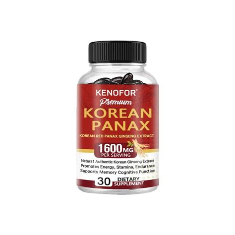 Korean Red Panax Ginseng Extract 120 Capsules 1600mg Dosage Kenofor Ebay