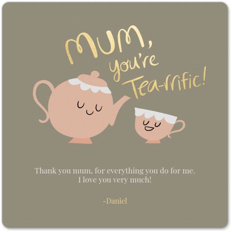 Tea Rrific Mom Card Card Tell The Womxn In Your Life Happy Mothers