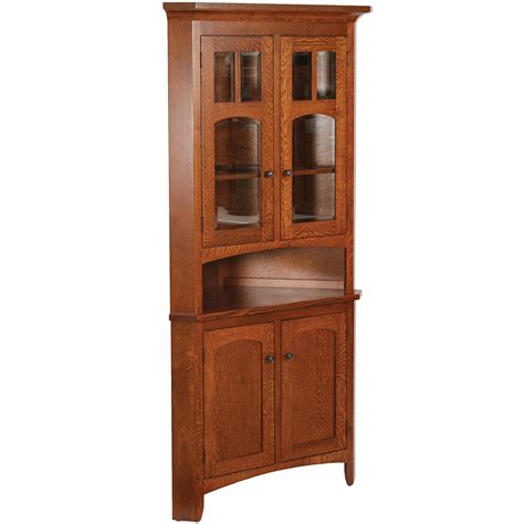 Amish Oak Corner Curio Cabinet Cabinets Matttroy