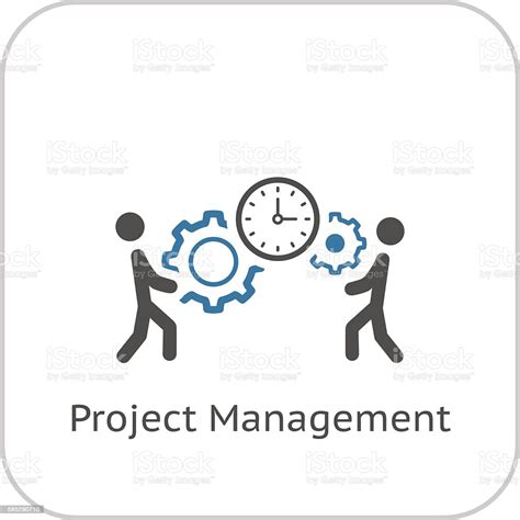 ✓ free for commercial use ✓ high quality images. Project Management Icon Flat Design Stock Illustration ...