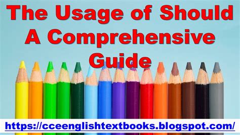 The Usage Of Should A Comprehensive Guide Should Uses Online English