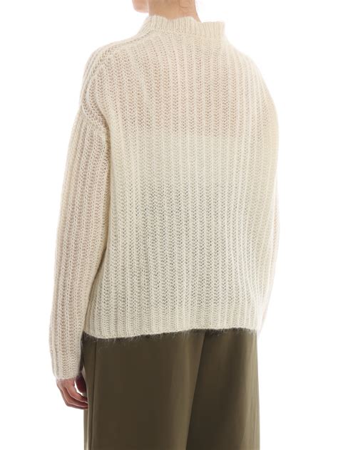 Turtlenecks And Polo Necks Marni White Mohair Blend Sweater