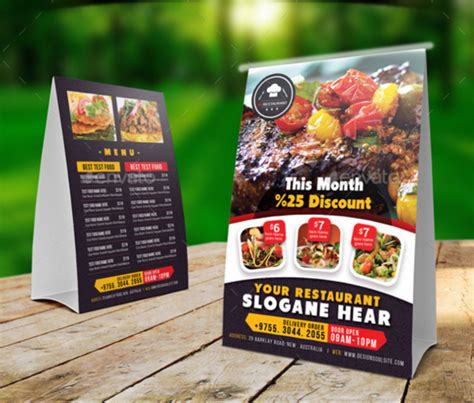 17 Restaurant Tent Card Designs And Templates Psd Ai Indesign Pdf Doc