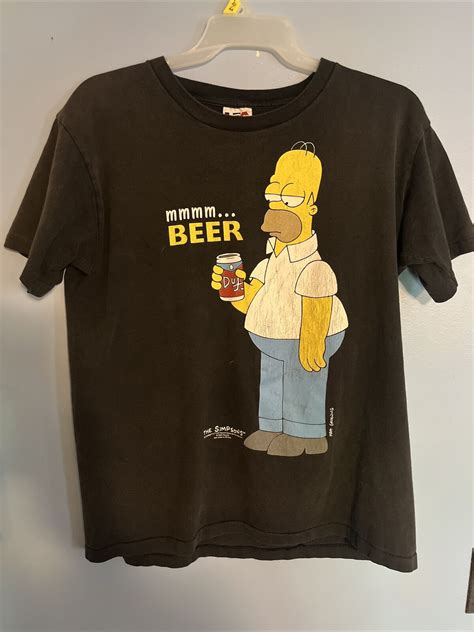 Vintage Homer Simpson Mmmm Beer 1997 Single Stitch T Gem