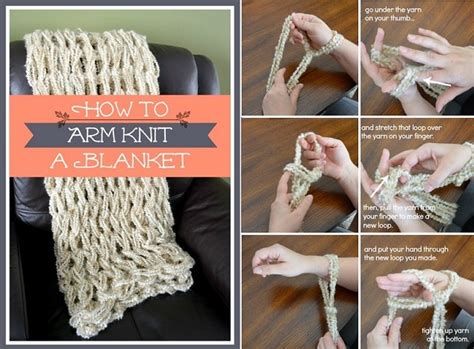 How To Arm Knit A Blanket In Less Than An Hour Diy Tutorial Alldaychic