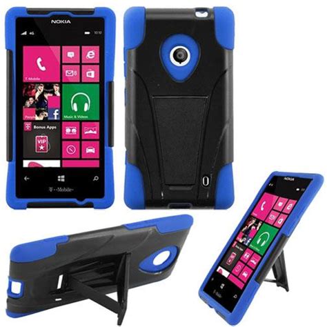 Phone Case For Nokia Lumia 521 Silicone Corner Hard Cover Stand
