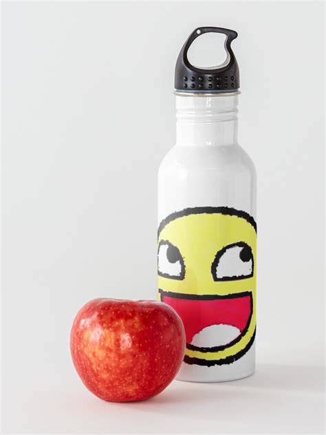 Smiley Face Water Bottle For Sale By Wallmemes Redbubble