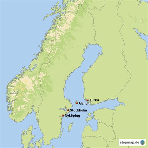 Stepmap Schwedenfinnland Urlaub Landkarte Für Schweden
