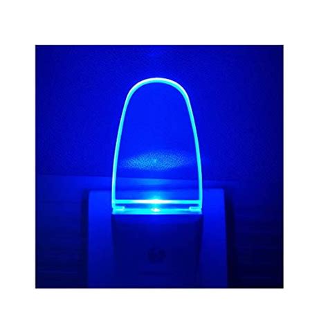 4 Pack Night Light Lamp With Dusk To Dawn Sensor Plug In Blue Led
