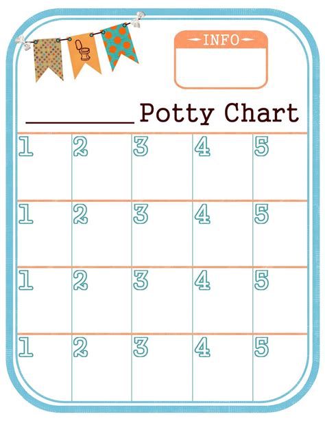 Printable Potty Chart Potty Training Chart Potty Chart