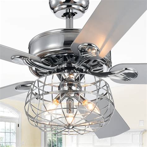 There are numerous needs for a room which includes cooling, lighting and to keep your ceilings uncluttered consider a ceiling fan with light and remote instead of having separate fans and lighting throughout your ceiling space. Williston Forge Blaine Chrome 52-Inch 5-Blade Lighted ...